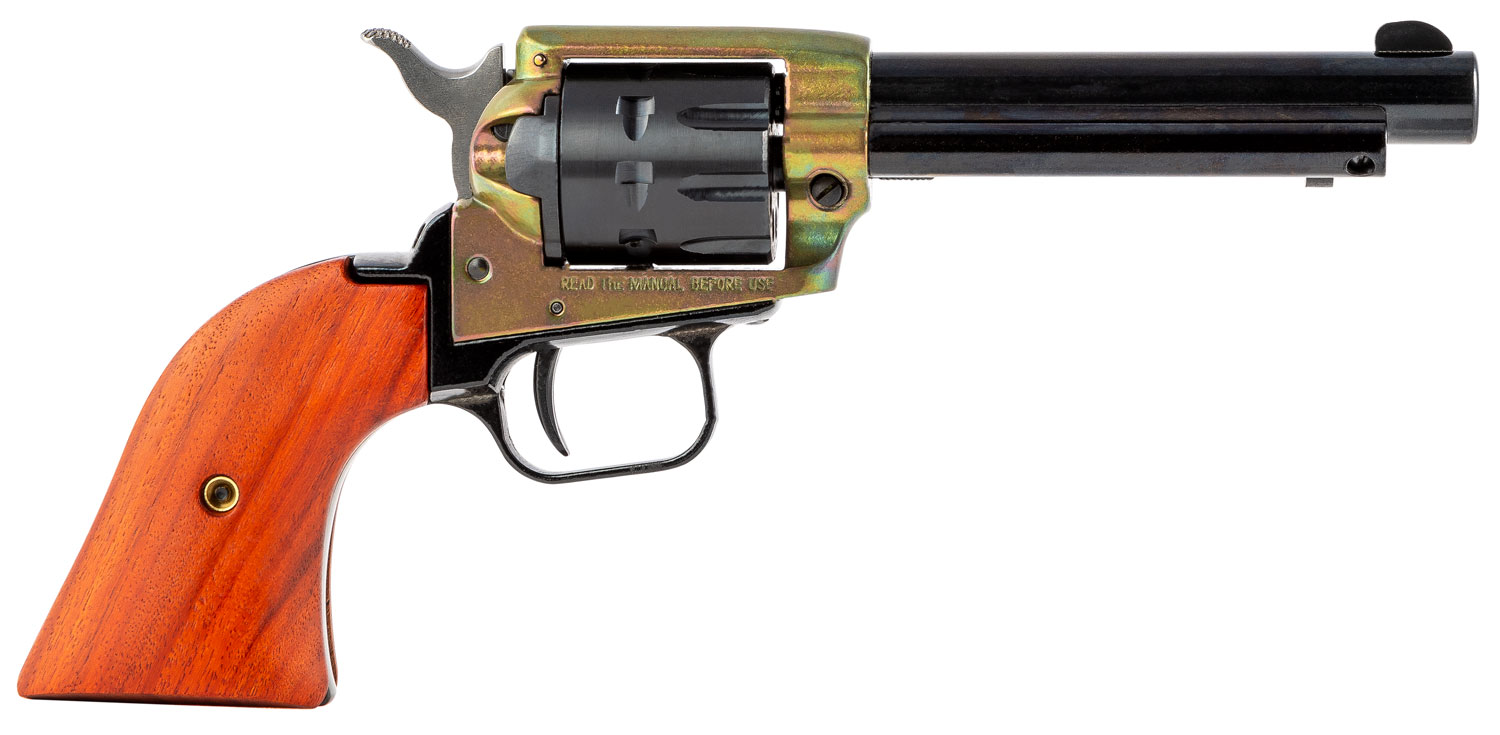 Heritage Rough Rider Single Action Rimfire Revolver RR2299CH4, 22 LR, 4.75", Cocobolo Grip, Black Finish, 9 Rd