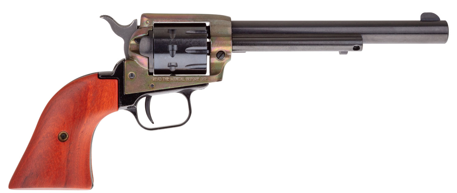 Heritage Rough Rider Single Action Rimfire Revolver RR2299CH6, 22 LR, 6.50", Cocobolo Grip, Black Finish, 9 Rd