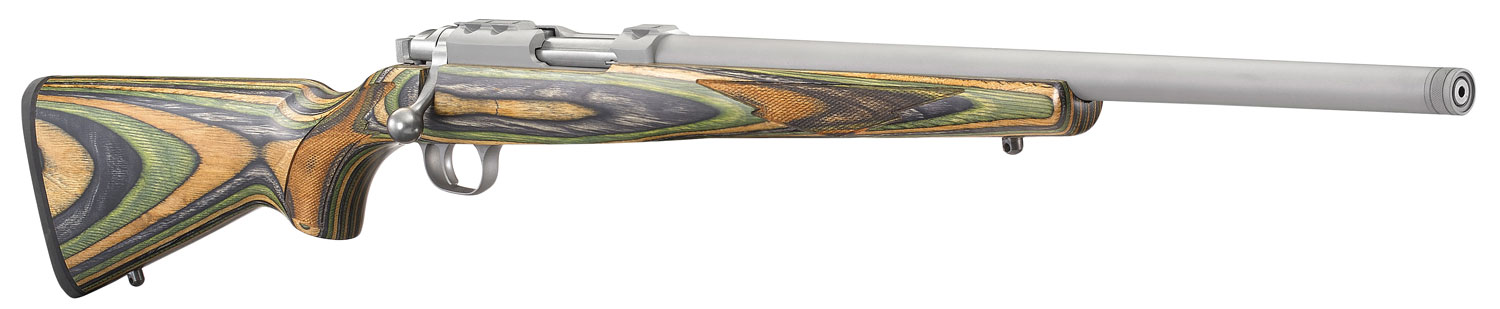 Ruger 77/17 Bolt Action Rifle 7220, 17 Hornet, 18.50", Green Mountain Laminate Stock, Matte Stainless Finish, 6 Rds
