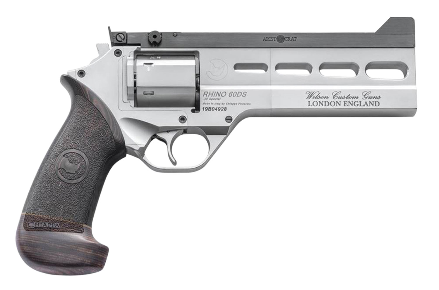 Chiappa Rhino Revolver 340302, 38 Special, 6", Black Hogue Micarta Grip, Gray PVD Finish, 6 Rd