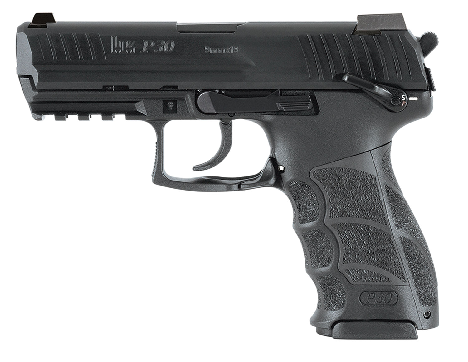 Heckler & Koch P30 V3 DA/SA Pistol 91000012, 9mm Luger, 3.85", Black Grips, Black Finish, 10 Rds