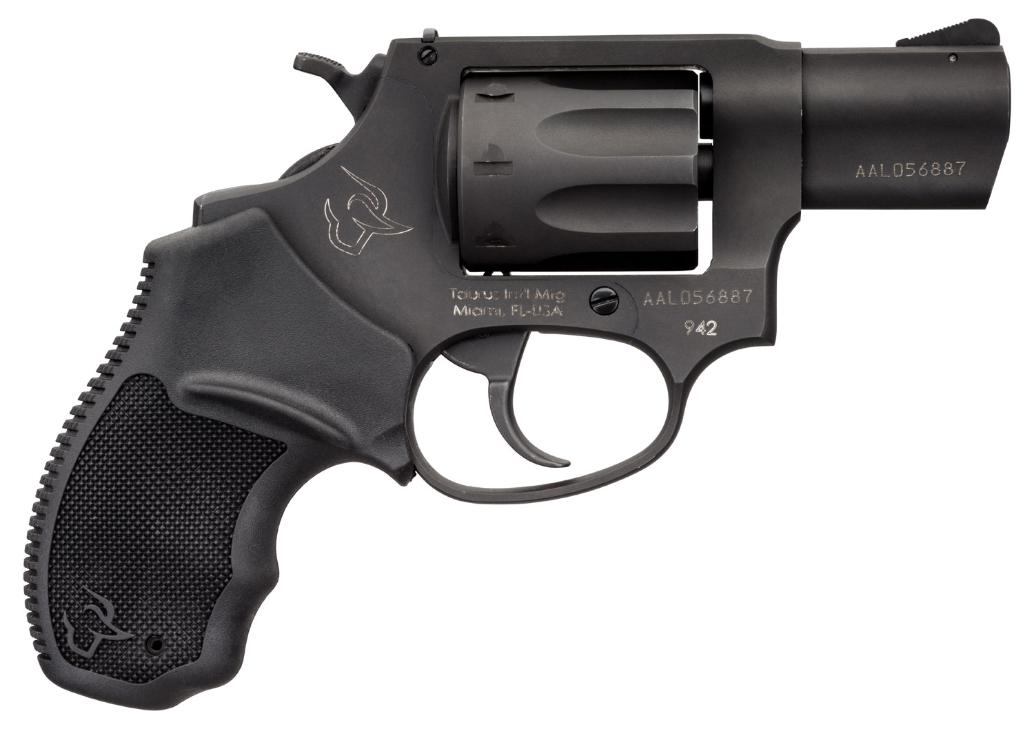Taurus 942 Rimfire Revolver 2942021, 22 LR, 2", Black Polymer Grips, Matte Black Finish, 8 Rd
