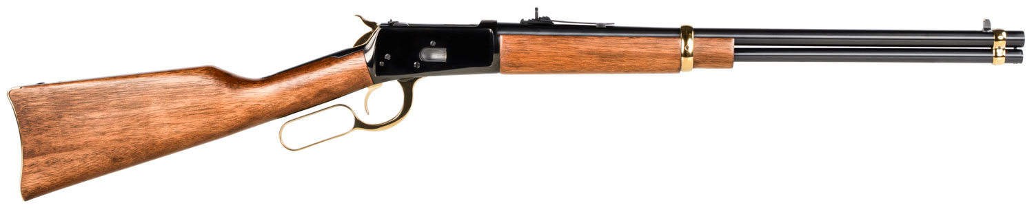 Rossi R92 Gold Lever Action Rifle 923572013GLD, 357 Mag, 20", Hardwood Stock, Polished Black Finish, 10 Rds