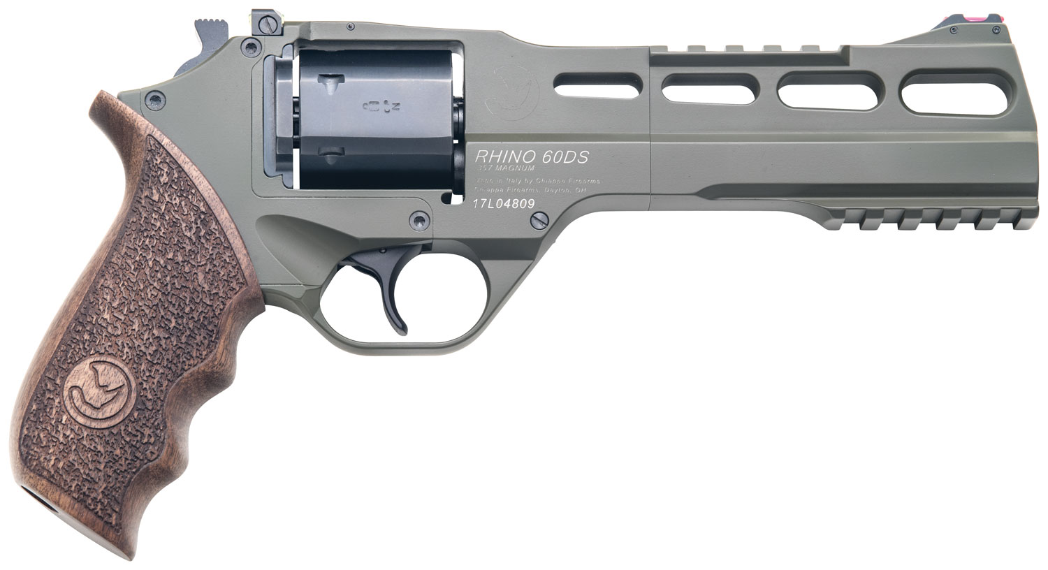 Chiappa Rhino Revolver CF340282, 357 Mag, 6", Walnut Grip, Blued Finish, 6 Rd