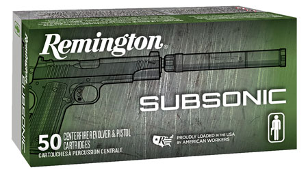 Remington Subsonic ACP Flat Nose Enclosed Base Ammo