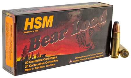 HSM Bear Load Jacketed Flat Point Ammo