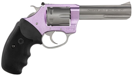 Charter Arms Pathfinder Lite Rimfire Revolver 52242, 22 LR, 4.20", Black Rubber Grip, Lavender Finish, 6 Rd