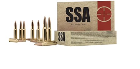 Nosler SSA Rifle Ammunition 75050, 30-06 Springfield, Custom Competition, 155 gr, 2850 fps, 20 Rd/Bx