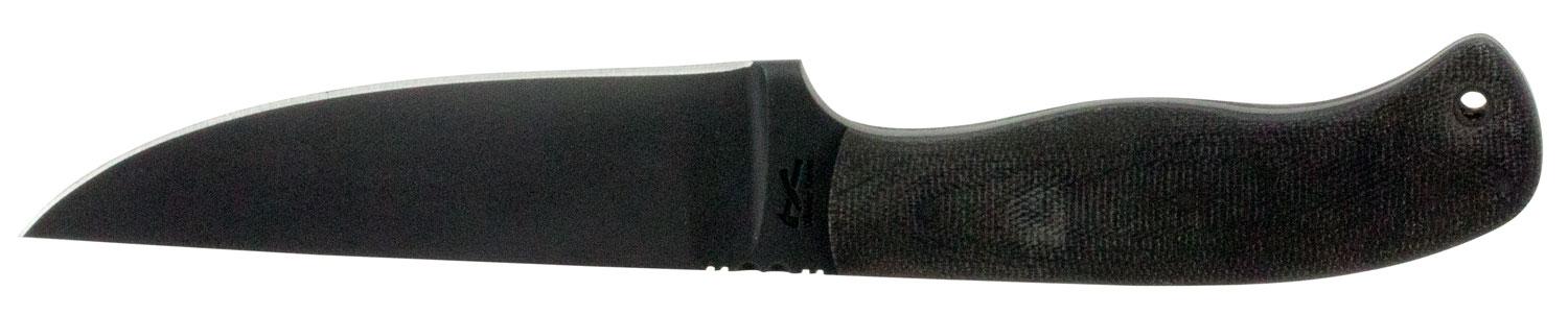 Case Winkler Trailing Point Fixed Plain Edge Knife w/Black Canvas Laminate Handle (43173)