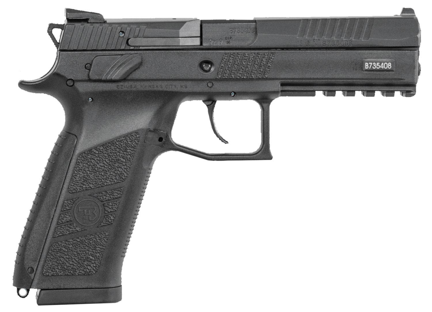 CZ P-09 SA/DA Pistol 01620, 9mm Luger, 4.54", Stippled Black Interchangeable Backstrap Grips, 10 Rds