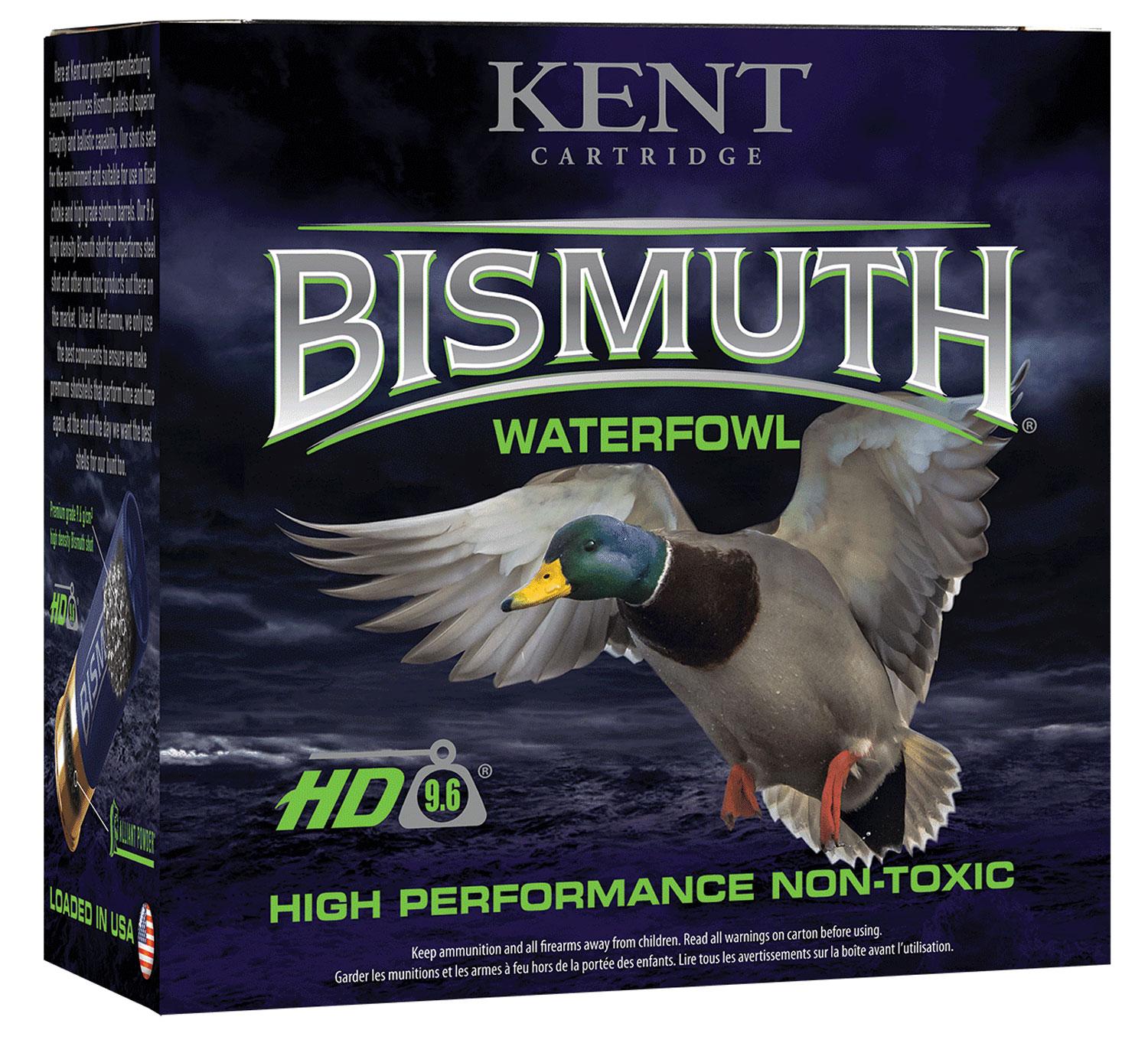 Kent Cartridge Bismuth Waterfowl Shotshells B1235W424, 12 Gauge, 3.5", 1 1/2 oz, 1450 fps, #4 Shot, 25 Rds/bx