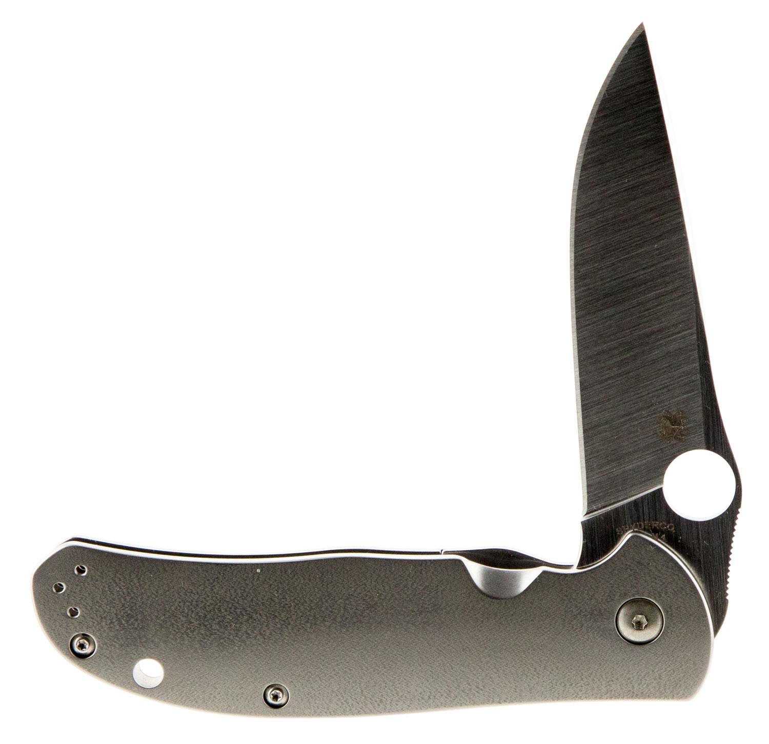 Spyderco Advocate TI Clip Point Folding Knife w/Orange Peel Textured Handle (C214TIP)