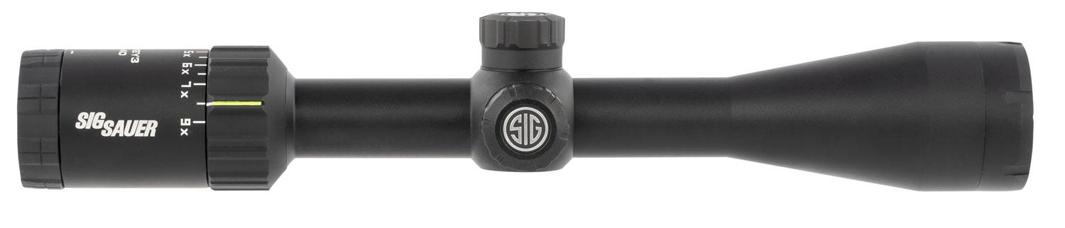 Sig Whiskey3 Rifle Scope SOW33206, 3-9x40mm, 1" Tube, Illuminated Hellfire Quadplex Reticle