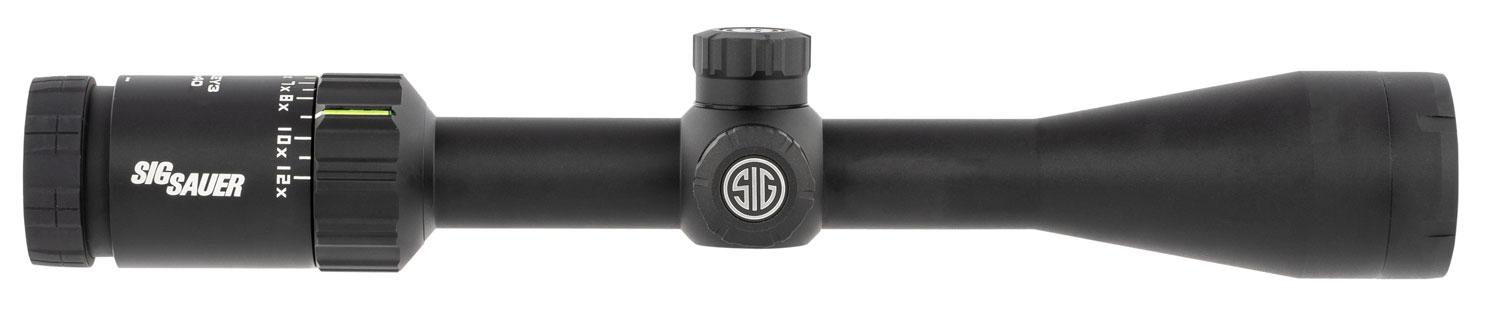 Sig Whiskey3 Rifle Scope SOW34206, 4-12x40mm, 1" Tube, Illuminated Hellfire Quadplex Reticle