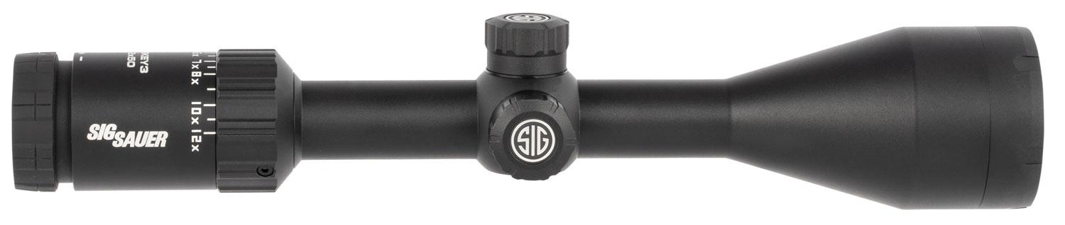Sig Whiskey3 Rifle Scope SOW34205, 4-12x50mm, 1" Tube, Illuminated Hellfire Quadplex Reticle