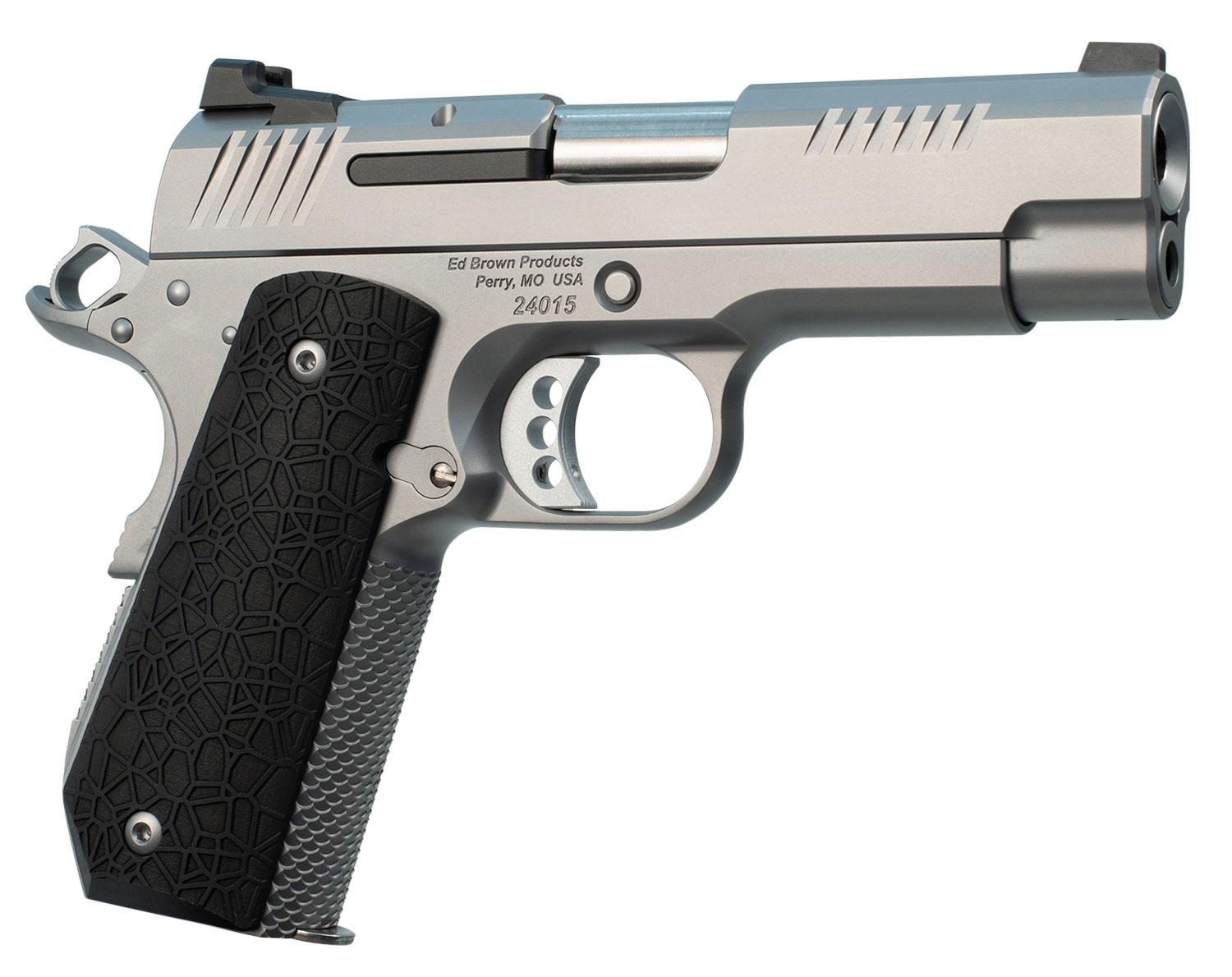 Ed Brown Evo KC9 SAO Pistol EVOKC9, 9mm Luger, 4", Black G10 Grips, Stainless Steel Finish, 9 Rds