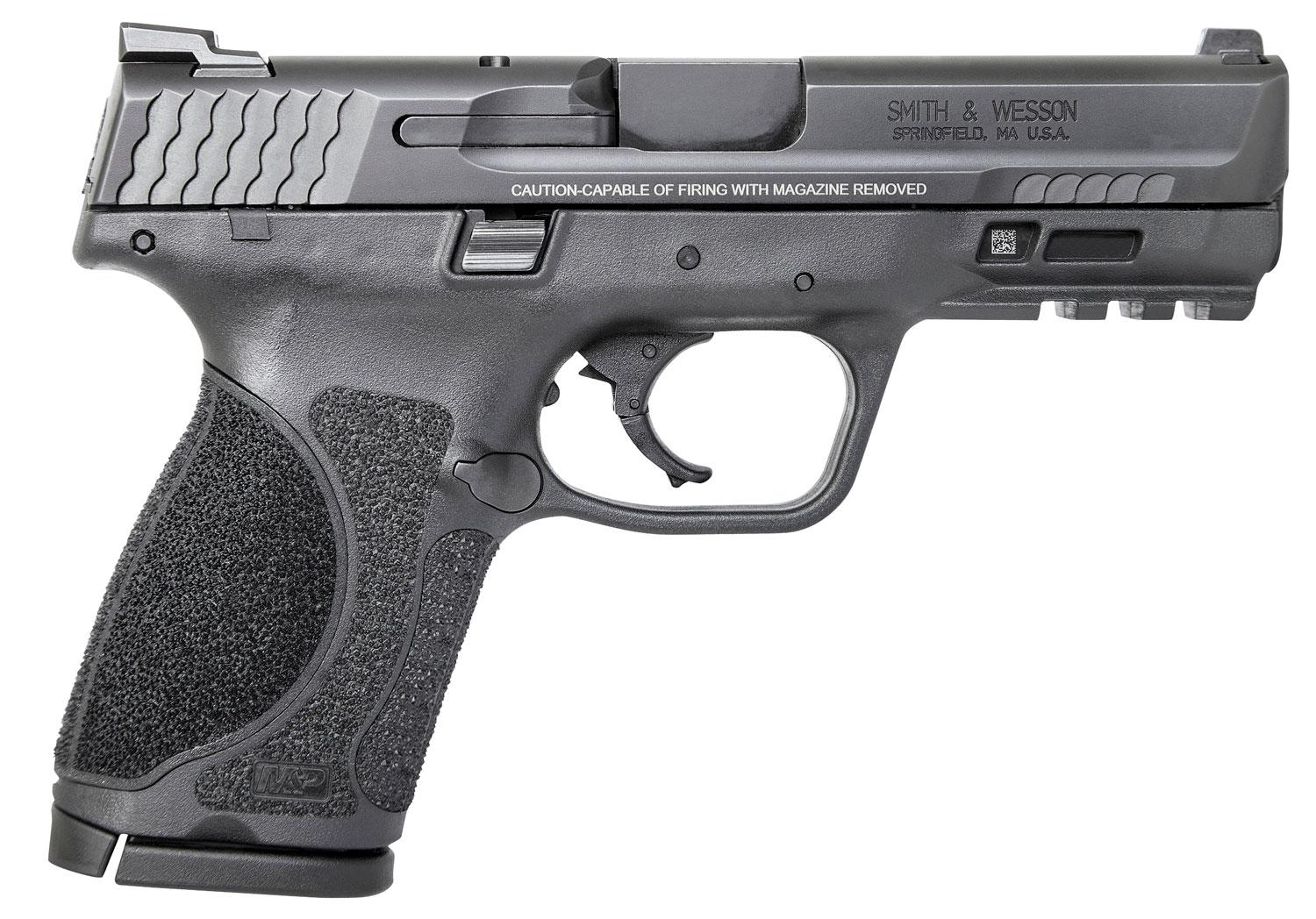 Smith & Wesson M&P M2.0 Compact Striker Fire Pistol 12464, 9mm Luger, 4", Matte Black, 10 Rds
