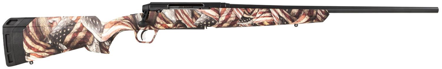 Savage Arms Axis II Bolt Action Rifle 57503, 30-06 Springfield, 22", Fixed Stock, Black/American Flag Finish, 4 Rds