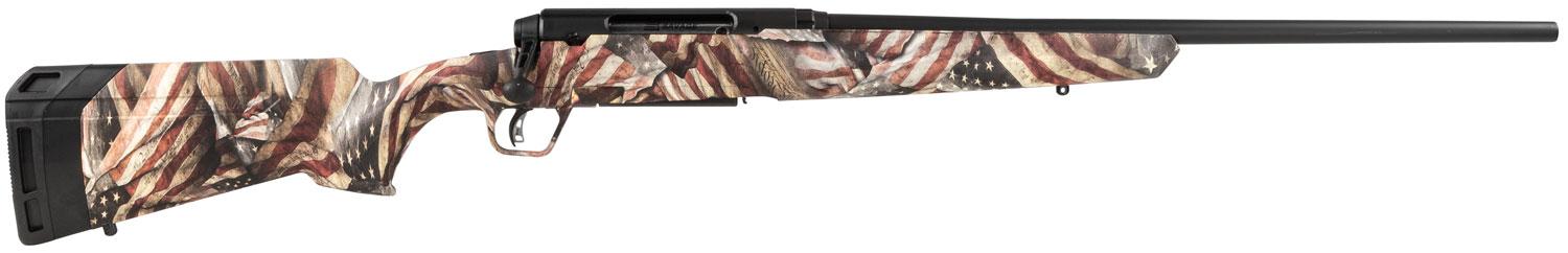 Savage Arms Axis II Bolt Action Rifle 57504, 270 Winchester, 22", Fixed Stock, Black/American Flag Finish, 4 Rds