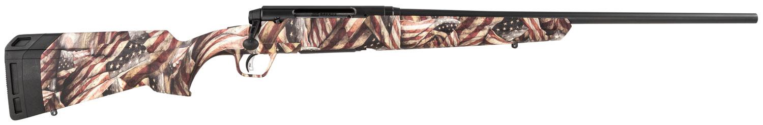 Savage Arms Axis II Bolt Action Rifle 57505, 243 Win, 22", Fixed Stock, Black/American Flag Finish, 4 Rds