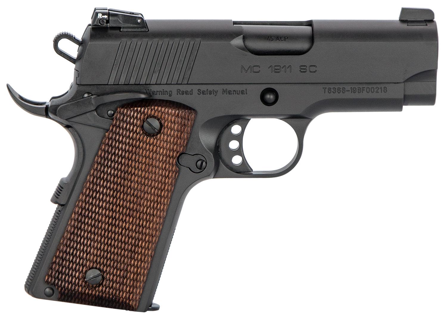 Girsan MC1911 SC SAO Pistol 390040, 45 ACP, 3.40", Laminate Grips, Blued Steel Finish, 6 Rds