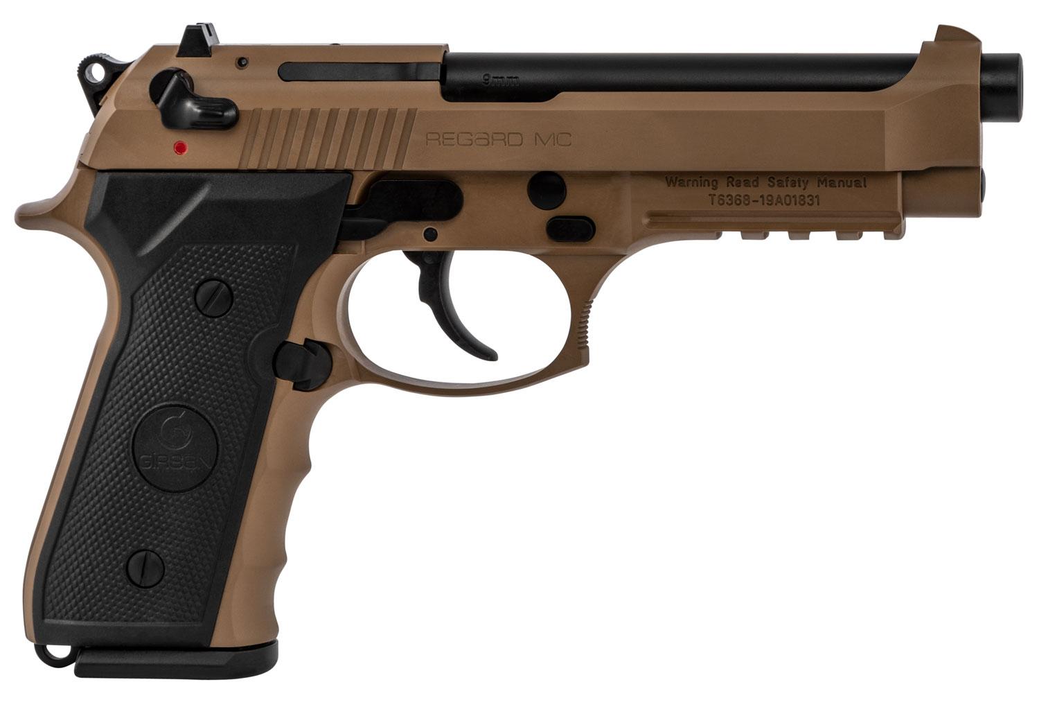 Girsan Regard MC SAO Pistol 390084, 9mm Luger, 4.90", Finger Grooved, FDE Finish, 18 Rds