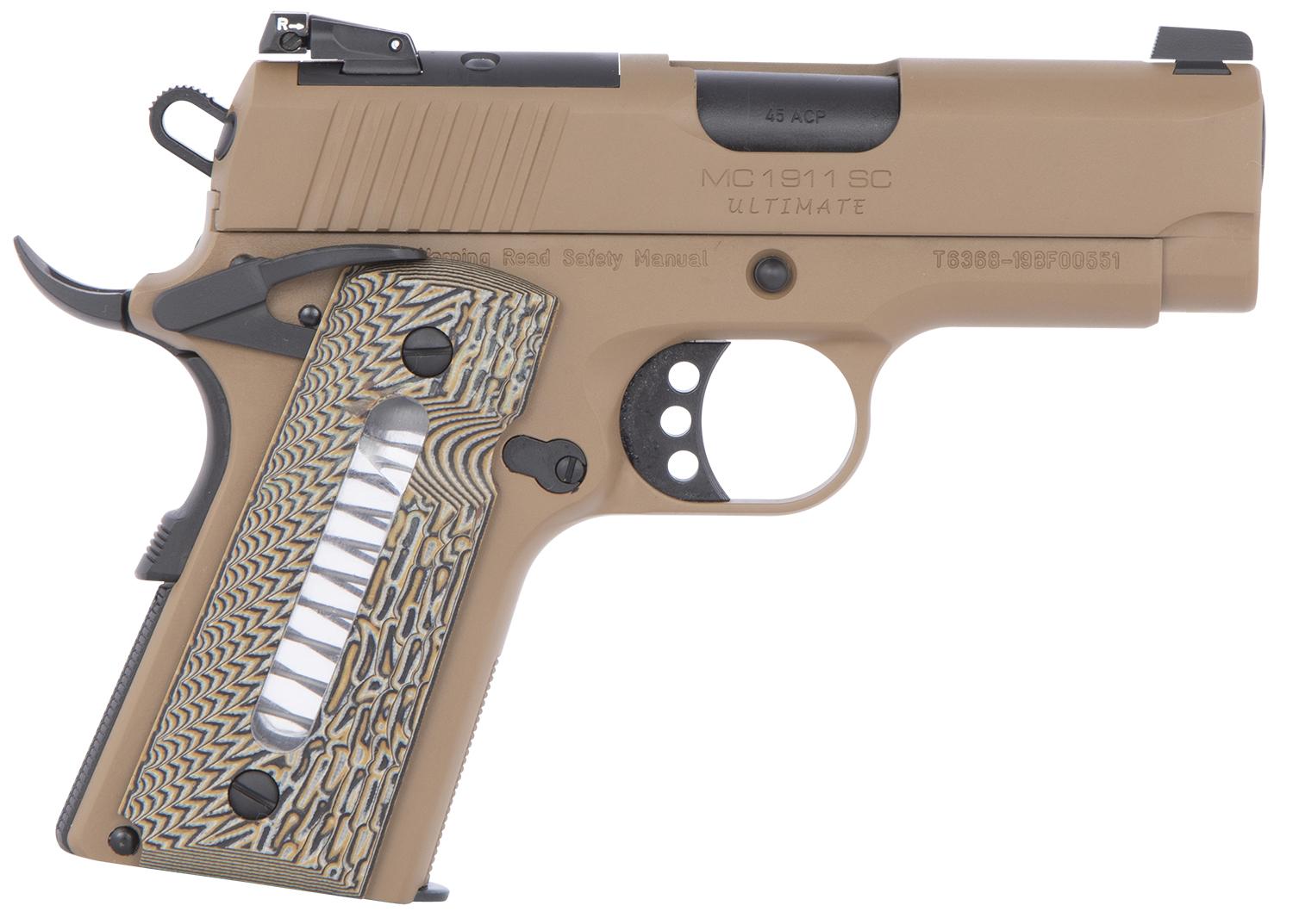 Girsan MC1911 SC Ultimate Pistol 390034, 45 ACP, 3.40", G10 Capacity Window Grips, 6 Rds