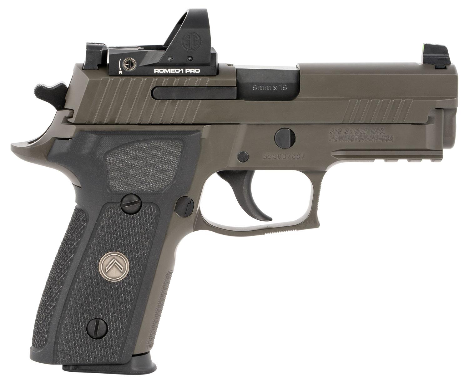 Sig P229 Compact Legion RXP 229R9LEGIONRXP, 9mm, 3.90", Black G10 Grips, Legion Gray Cerakote, 10 Rds