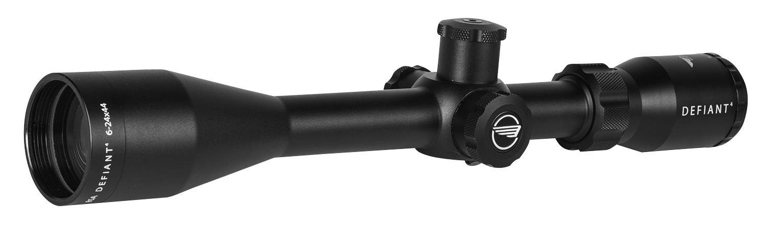 BSA Optics Defiant4 Rifle Scope T624X44, 6-24x, 40mm Obj, 3" Sunshade, MOA-1014 Reticle