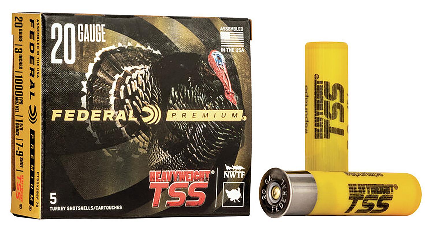 Federal Premium Turkey Heavyweight TSS Shotshells PTSSX295F79, 20 Gauge, 3", 1 5/8 oz, #7,9 Shot, 5 Rds/bx