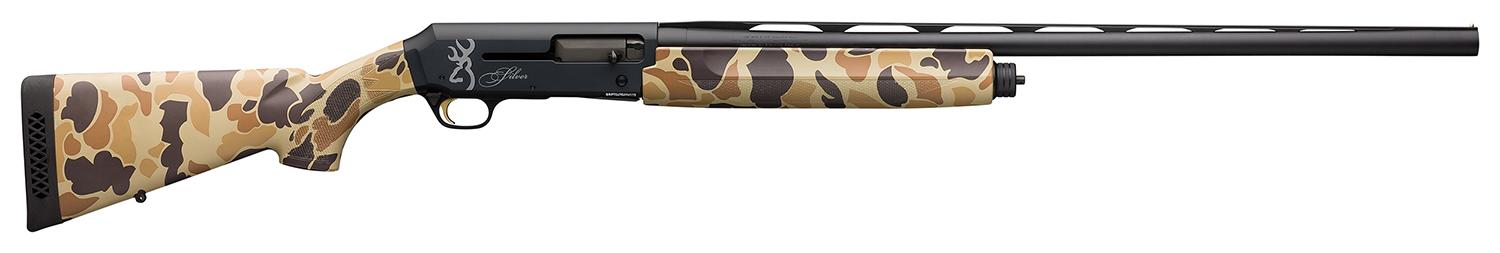 Browning Silver Field Shotgun 011431205, 12 Gauge, 26", 3.5" Chmbr, Vintage Tan Camo, Matte Black, 4 Rds
