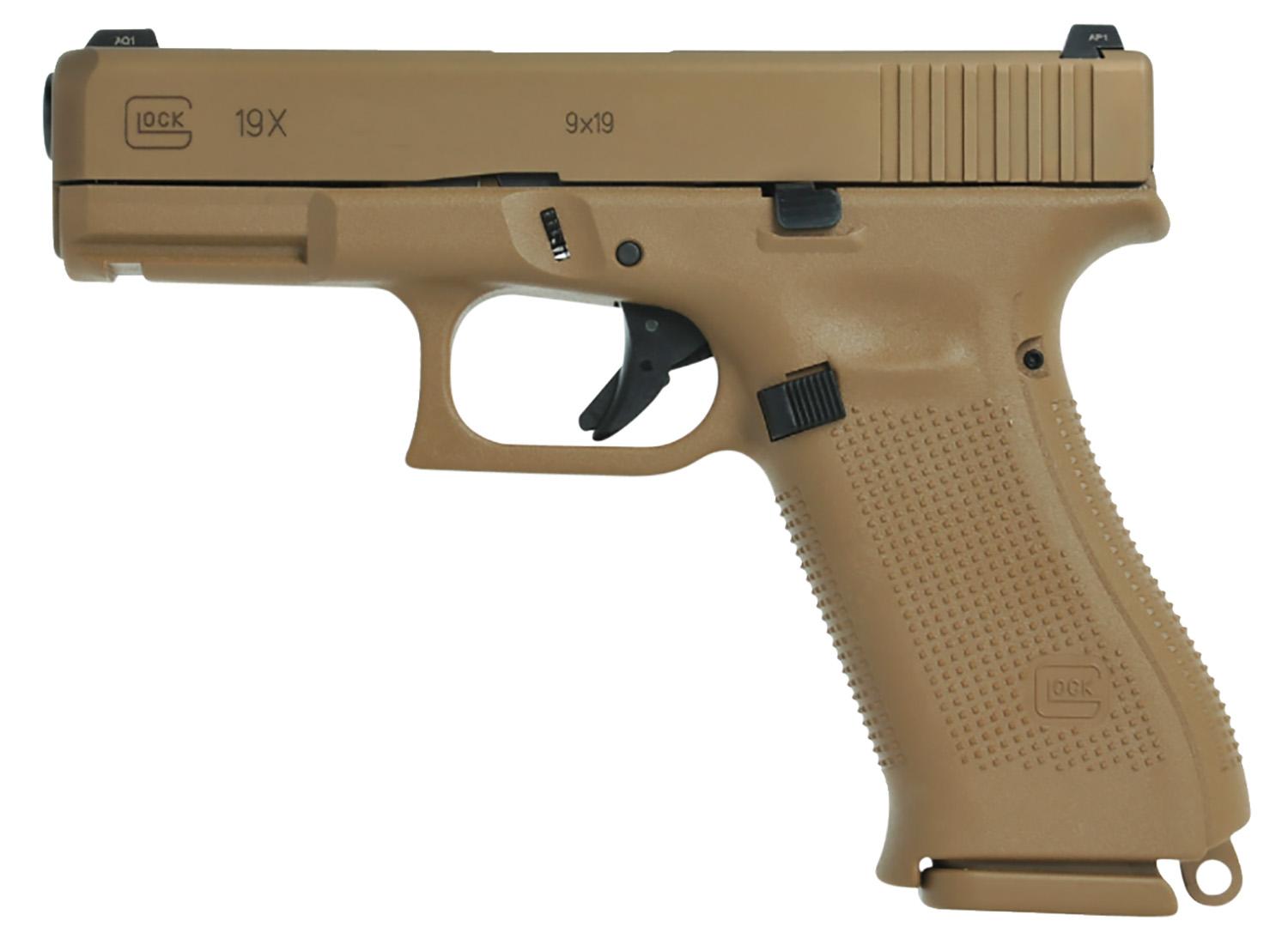 Glock G19X Compact Crossover Pistol G19X15US, 9mm, 4.02", Modular Backstrap, Bronze Nitron Finish, 15 Rds