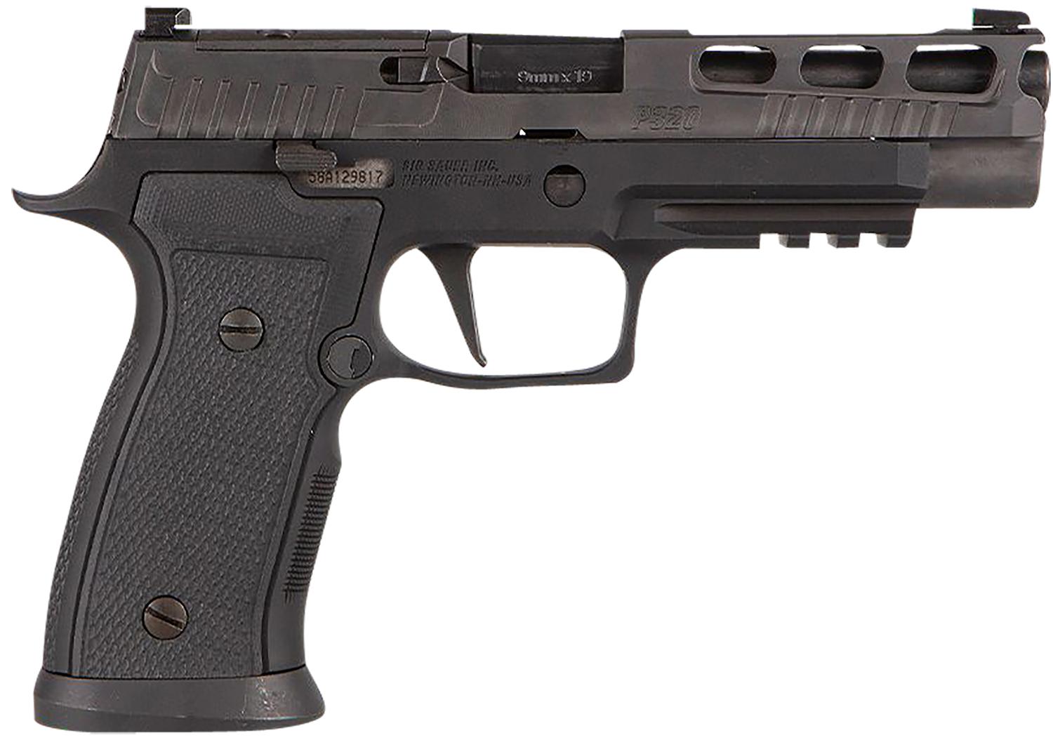 Sig P320 AXG Pro 320AXGF9BXR3PROR210, 9mm Luger, 4.70", Carry AXG Polymer Grips, Black Finish, 10 Rds