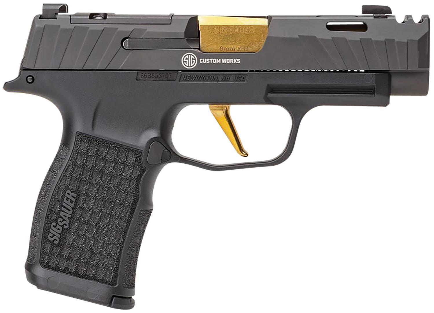 Sig P365 XL Spectre Comp P365V00310, 9mm Luger, 3.10", XSeries Laser Engraved Grips, Black Finish, 10 Rds