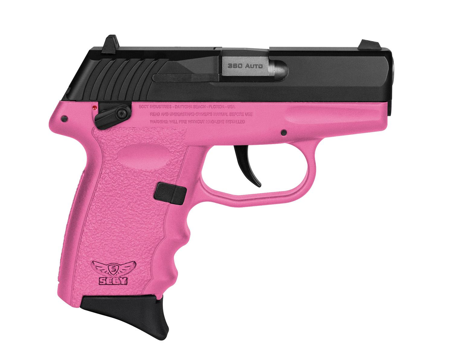 SCCY Industries CPX-4 Pistol CPX4CBPK, 380 ACP, 2.96", Pink Polymer Grips, Black Nitride Finish, 10 Rds