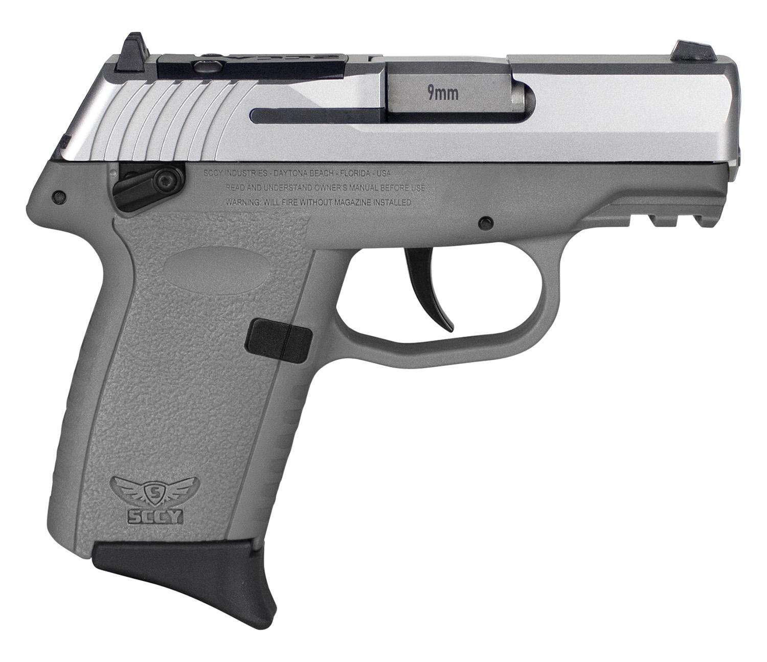 SCCY Industries CPX-1 Gen3 RDR Pistol CPX1TTSGRDRG3, 9mm Luger, 3.10", Sniper Gray Polymer Grips, 10 Rds