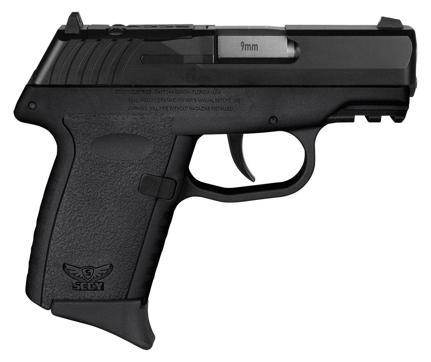 SCCY Industries CPX-2 Gen3 RDR Pistol CPX2CBBKRDRG3, 9mm Luger, 3.10", Polymer Grips, Black Finish, 10 Rds