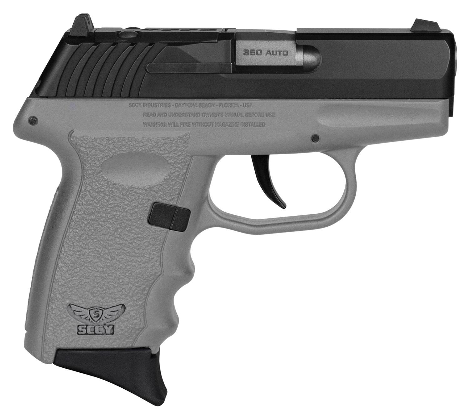 SCCY Industries CPX-3 RD Pistol CPX3CBSGRDRG3, 380 ACP, 2.96", Sniper Gray Grips, Black Finish, 10 Rds
