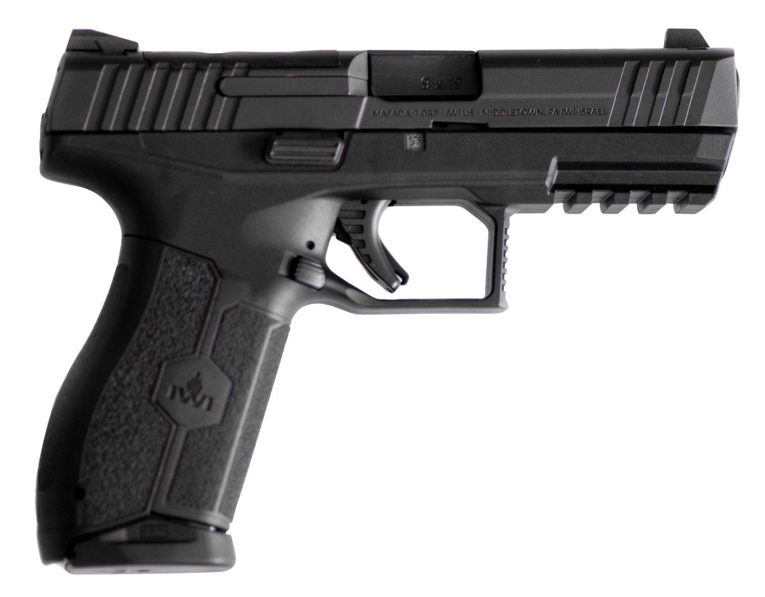 IWI MASADA Optic Ready Pistol M9OR10, 9mm Luger, 4.10", Polymer Grips, Black Finish, 10 Rds