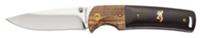 Browning Buckmark Hunter Drop Point Folding Knife w/Two-Tone Black/Brown Handle (3220231)