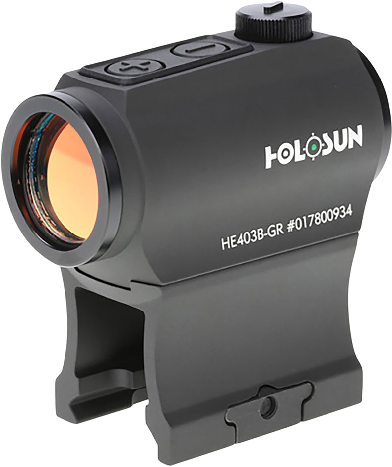 Holosun HE403B-GR Green Dot Sight, 1x20mm, 2 MOA Green Dot Reticle, Black Anodized