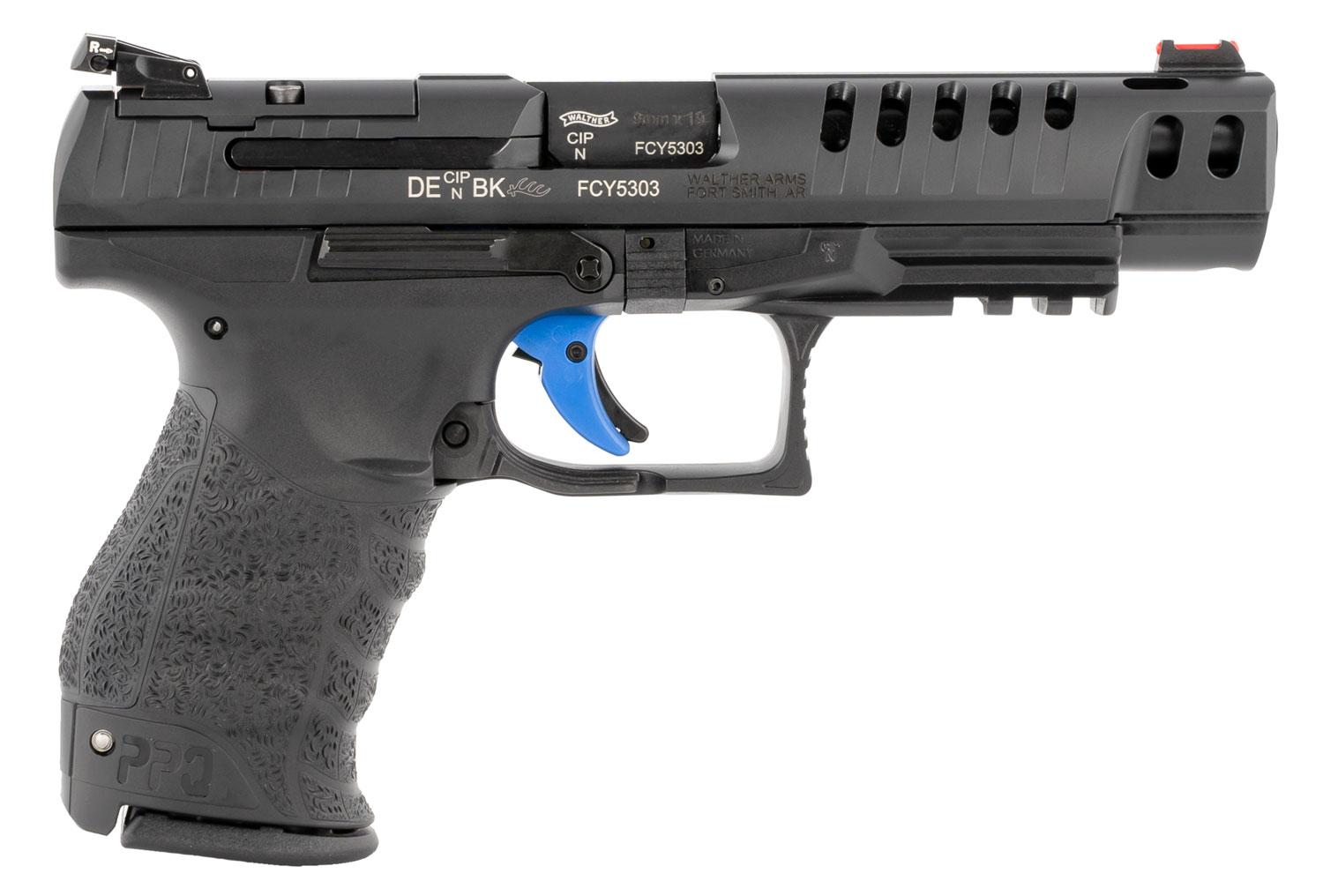 Walther PPQ Classic M1 Q5 Match Pistol 2846977, 9mm Luger, 5", Modular Backstrap, Black Finish, 15 Rds