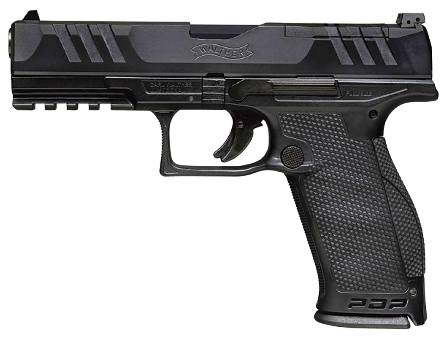 Walther PDP Pistol 2858126, 9mm Luger, 4.50", Performance Duty Textured Poly. Grips, Black Finish, 10 Rds