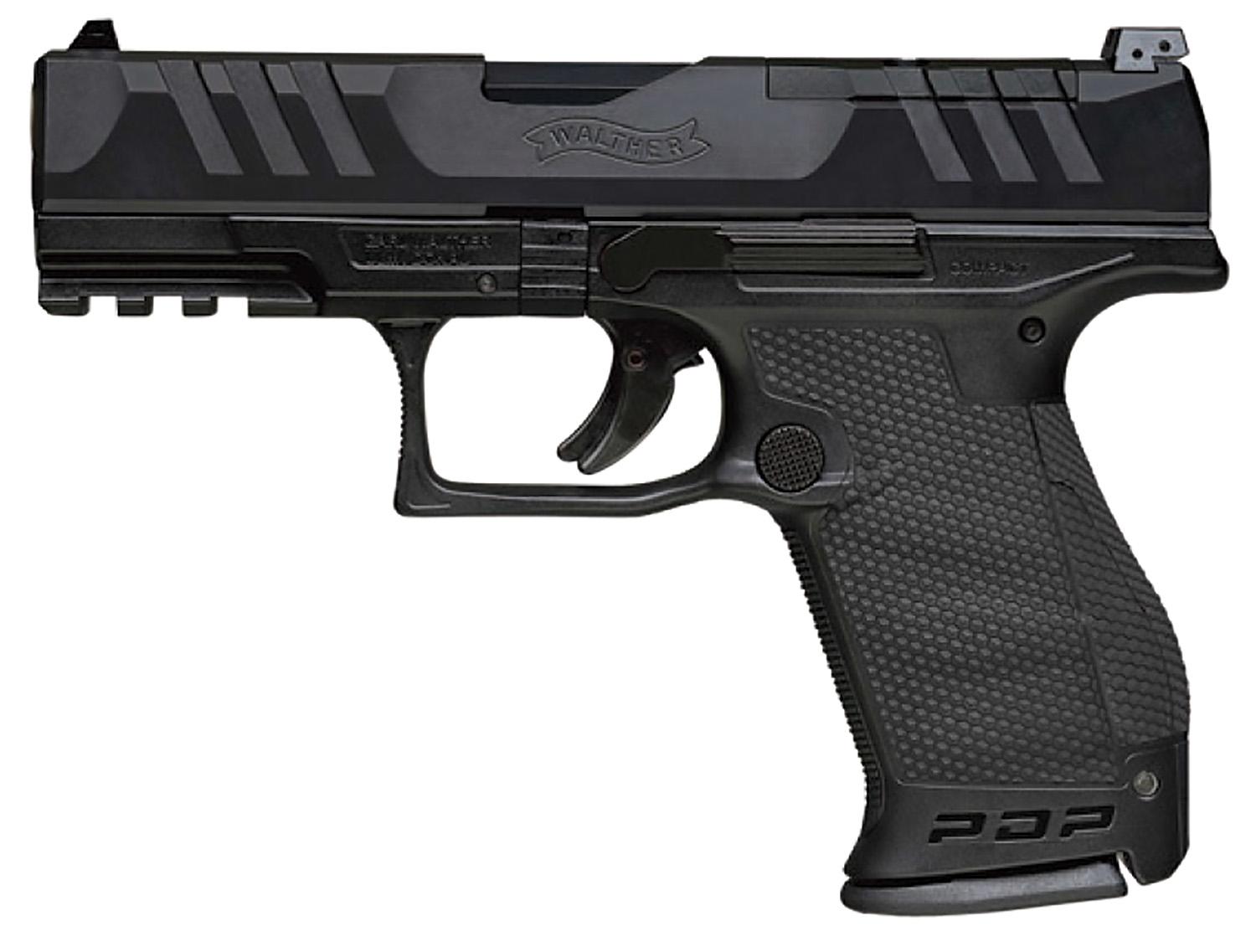 Walther PDP Pistol 2854686, 9mm Luger, 4", Performance Duty Textured Poly. Grips, Black Finish, 10 Rds