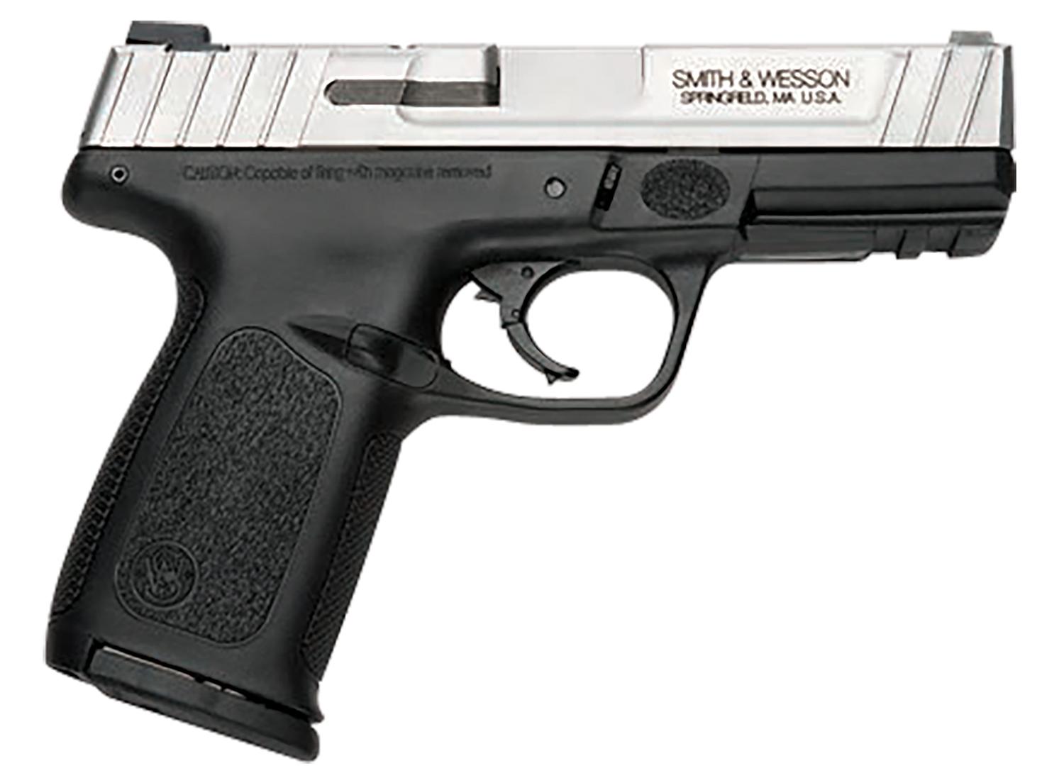 Smith and Wesson SD VE Magnet Bundle 13662, 9mm Luger, 4", Textured Black Polymer Grips, Silver Finish, 16 Rds