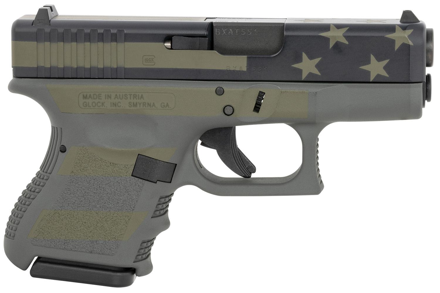 Glock G27 Gen3 Subcompact PI2750204OP, 40 S&W, 3.43", Polymer Frame, Operator Flag Cerakote Finish, 9 Rds