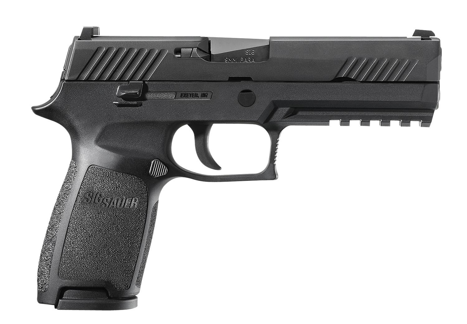 Sig P320 Full Size Pistol RXZP 320F9BRXZP10, 9mm Luger, 4.70", Polymer Grips, Black Nitron Finish, 10 Rds