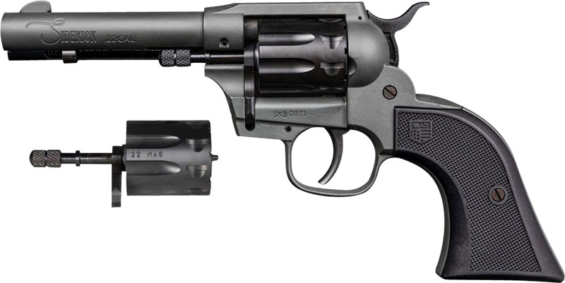 Diamondback Sidekick Revolver DB0500A051, 22 LR/22 WMR, 4.50", Black Grips, Dark Gray Cerakote, 9 Rds