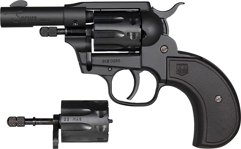 Diamondback Sidekick Revolver DB0600A001, 22 LR/22 WMR, 3", Black Grips, Black Cerakote Finish, 9 Rds