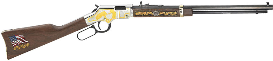 Henry Silver Boy Military Service II Lever Action Rifle H004MS2, 22 LR, 20", American Walnut Stock, 16 Rds